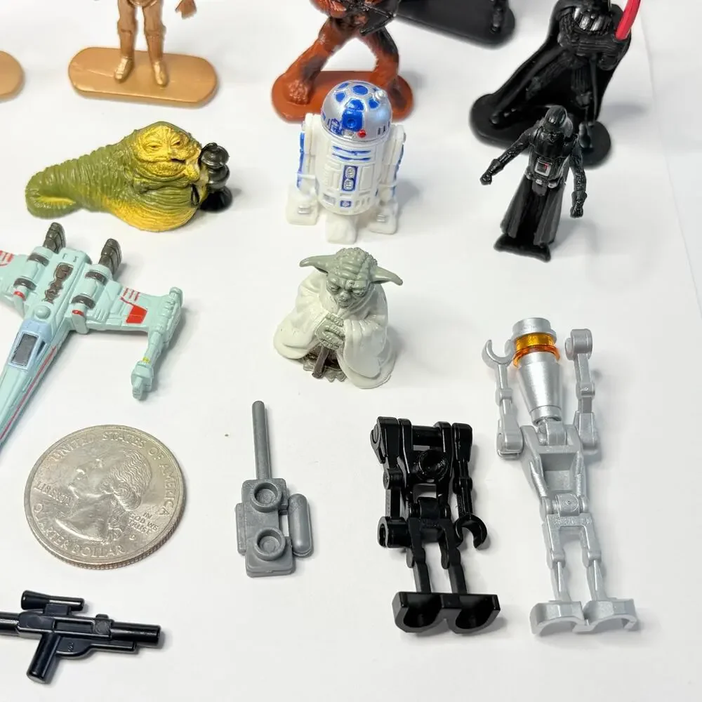 Vintage Star Wars Micro Machines & Mini Figures Lot - Galoob Hasbro Pod Disney